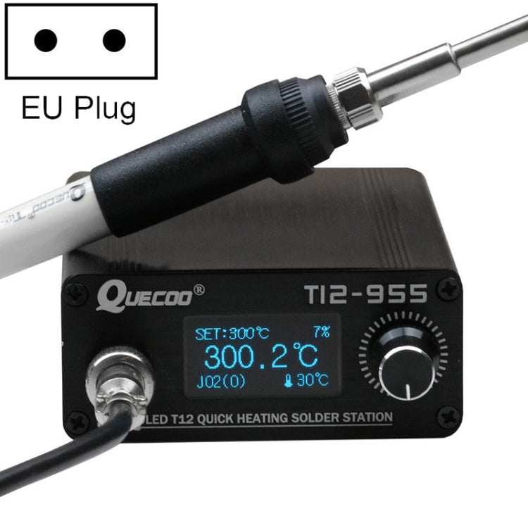 QUECOO 1.3-inch Screen Constant Temperature Soldering Iron, Set: EU Plug (955+907) - free shipping - PMC TechLife - Order now!
