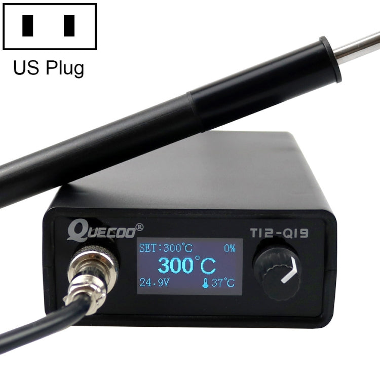 QUECOO 1.3 Inch Display Soldering Station with Handle, Set: US Plug (Q19+907) - free shipping - PMC TechLife - Order now!