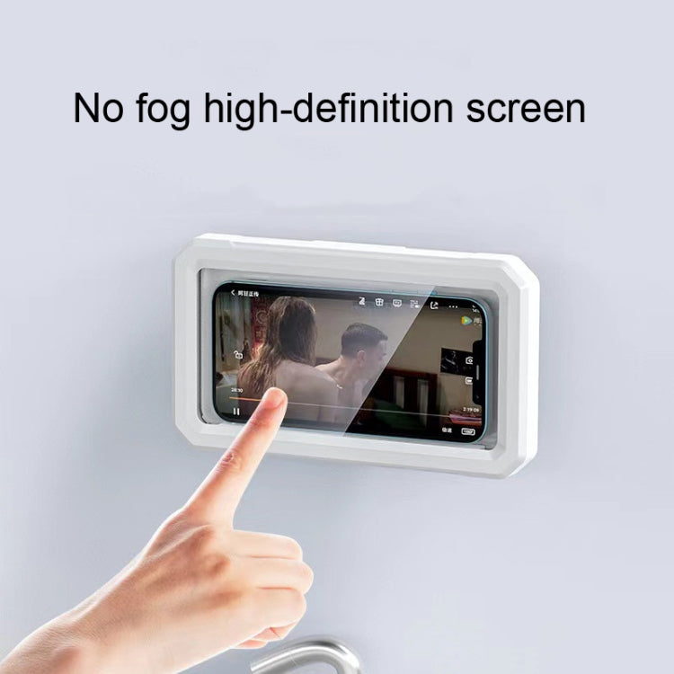 Retractable Rotating Bathroom Waterproof Mobile Phone Box Wall Mount Mobile Phone Holder(Black) - Hand-Sticking Bracket by PMC TechLife | Online Shopping South Africa | PMC TechLife