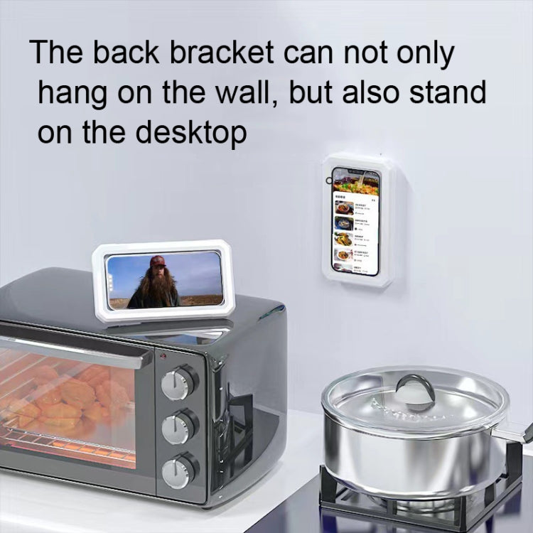 Retractable Rotating Bathroom Waterproof Mobile Phone Box Wall Mount Mobile Phone Holder(Black) - Hand-Sticking Bracket by PMC TechLife | Online Shopping South Africa | PMC TechLife