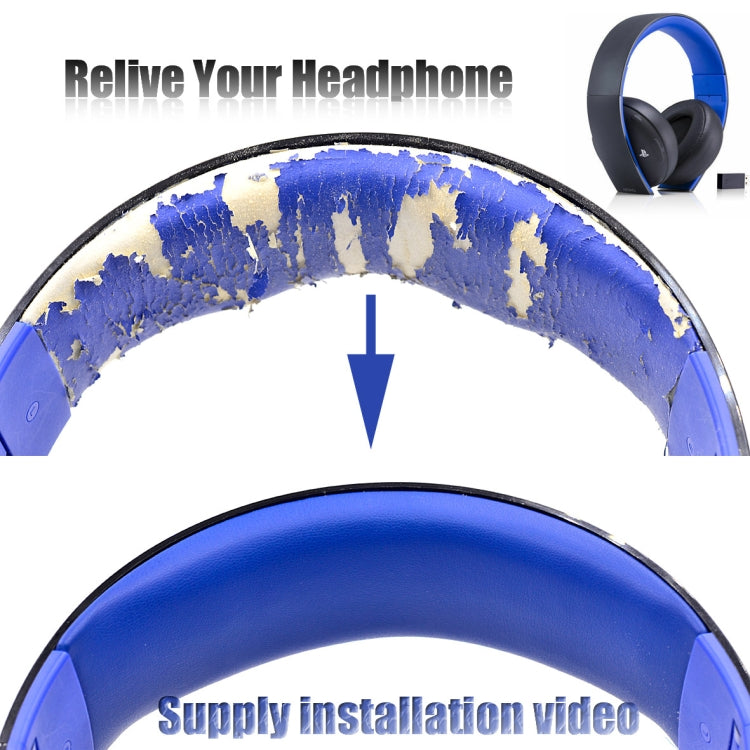 2 PCS Headphone Sponge Cover for SONY PS3 PS4 7.1 Gold,Style:  Blue Headband - Earmuff & Pad by PMC TechLife | Online Shopping South Africa | PMC TechLife