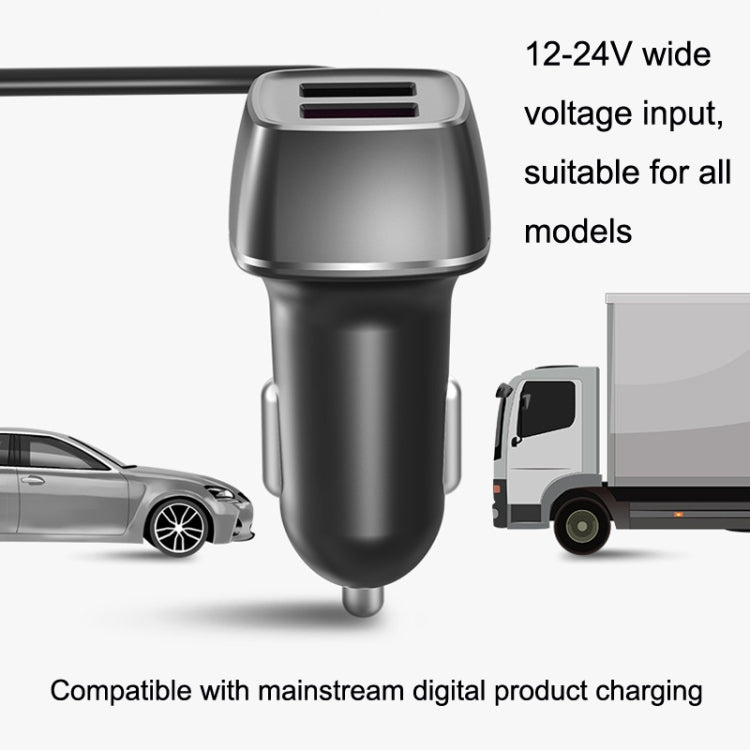 One For Four Car Charger QC3.0 Fast Charge 4USB Car Front And Rear Seat Car Charger, Style: Upgraded Edition - Car Charger by PMC TechLife | Online Shopping South Africa | PMC TechLife