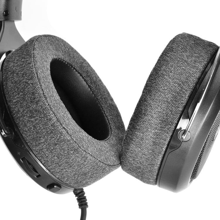 1 Pair Earmuffs Earpads  For CORSAIR HS50 Pro HS60 Pro HS70 Pro(Gray Linen + Leather) - Earmuff & Pad by PMC TechLife | Online Shopping South Africa | PMC TechLife
