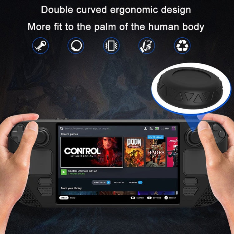 All-Inclusive Silicone Cover With Button Cap For Steam Deck(Pink) - Accessories by PMC TechLife | Online Shopping South Africa | PMC TechLife