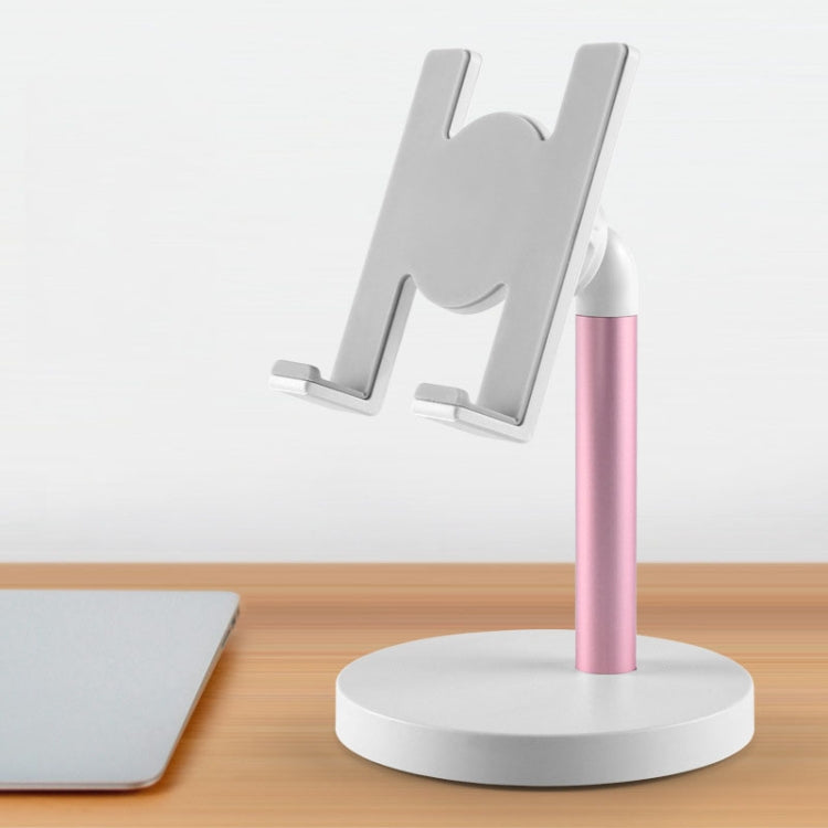 MT-100 Round Bottom Column Multi-Angle Adjustable Mobile Phone Tablet Holder(Rose Gold) - Desktop Holder by PMC TechLife | Online Shopping South Africa | PMC TechLife