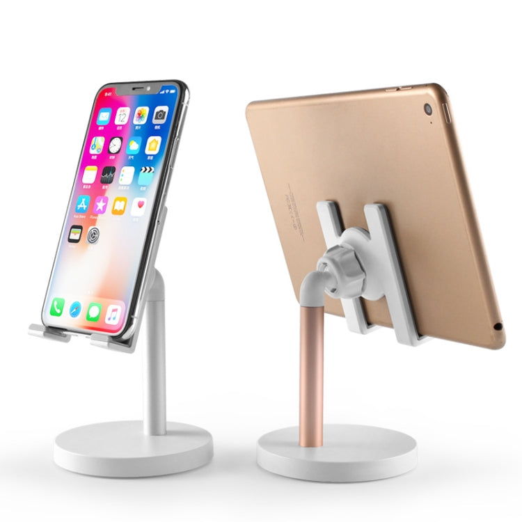 MT-100 Round Bottom Column Multi-Angle Adjustable Mobile Phone Tablet Holder(Silver) - Desktop Holder by PMC TechLife | Online Shopping South Africa | PMC TechLife