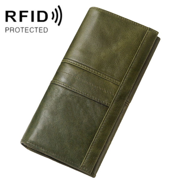 BP806 RFID Anti-Theft Brush Lady Wallet Multi-Card Clutch Bag(Green) - Antimagnetic RFID Package by PMC TechLife | Online Shopping South Africa | PMC TechLife | Buy Now Pay Later Mobicred