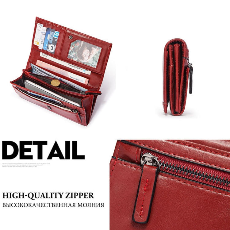 BP806 RFID Anti-Theft Brush Lady Wallet Multi-Card Clutch Bag(Black) - Antimagnetic RFID Package by PMC TechLife | Online Shopping South Africa | PMC TechLife | Buy Now Pay Later Mobicred
