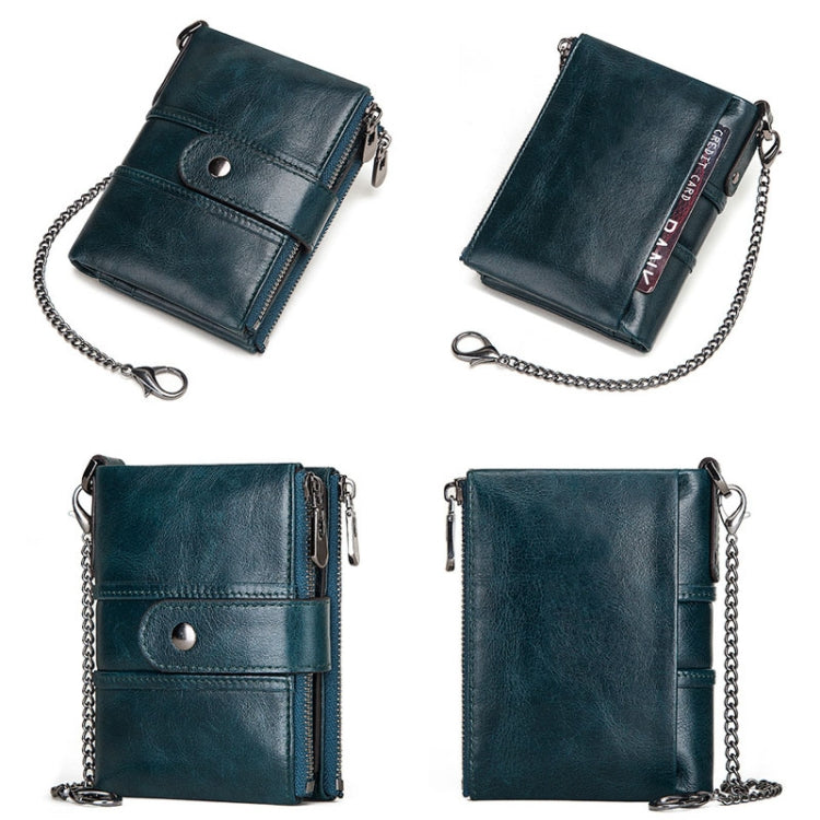 BP804 RFID Anti-Theft Wallet Multi-Function Buckle Zipper Retro Leisure Coin Purse(Black) - Antimagnetic RFID Package by PMC TechLife | Online Shopping South Africa | PMC TechLife | Buy Now Pay Later Mobicred