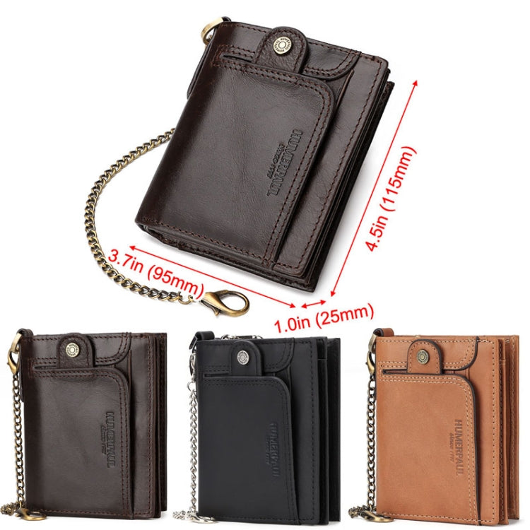 HUMERPAUL BP950 RFID Anti-Magnetic Men Wallet Large Capacity Multi-Card Solt Pocket(Brown) - free shipping - PMC TechLife - Order now!