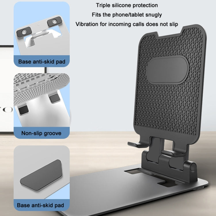 Tablet Mobile Phone Desktop Double Pole Lifting Folding Bracket, Color: Black (Large) - Desktop Holder by PMC TechLife | Online Shopping South Africa | PMC TechLife