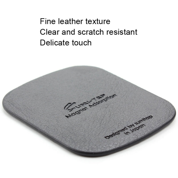 SUMITAP STHP-C40 Leather Square Magnetic Sheet Magnetic Car Phone Holder Accessories(Gray) - Hand-Sticking Bracket by SUMITAP | Online Shopping South Africa | PMC TechLife | Buy Now Pay Later Mobicred