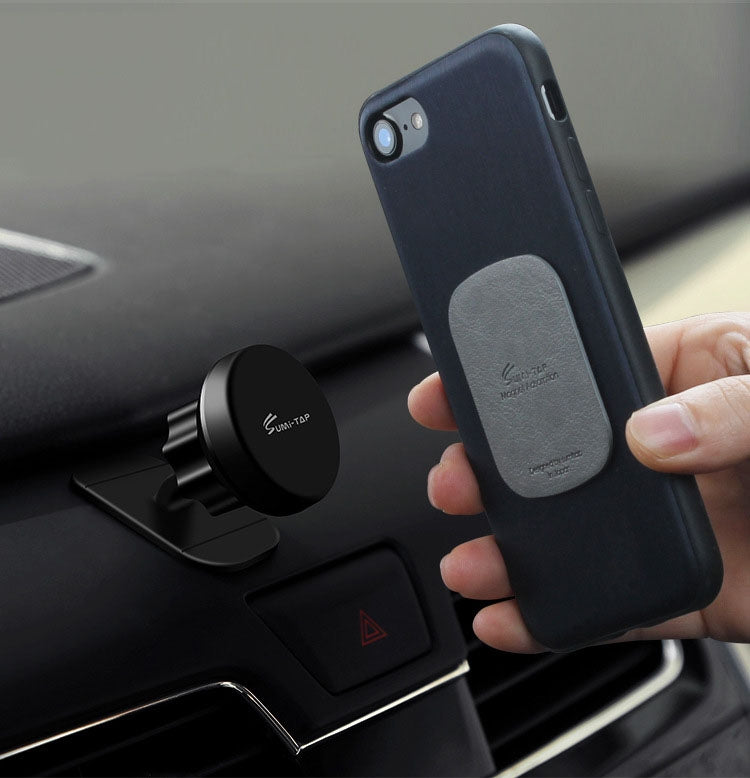 SUMITAP STHP-C40 Leather Square Magnetic Sheet Magnetic Car Phone Holder Accessories(Brown) - Hand-Sticking Bracket by SUMITAP | Online Shopping South Africa | PMC TechLife | Buy Now Pay Later Mobicred