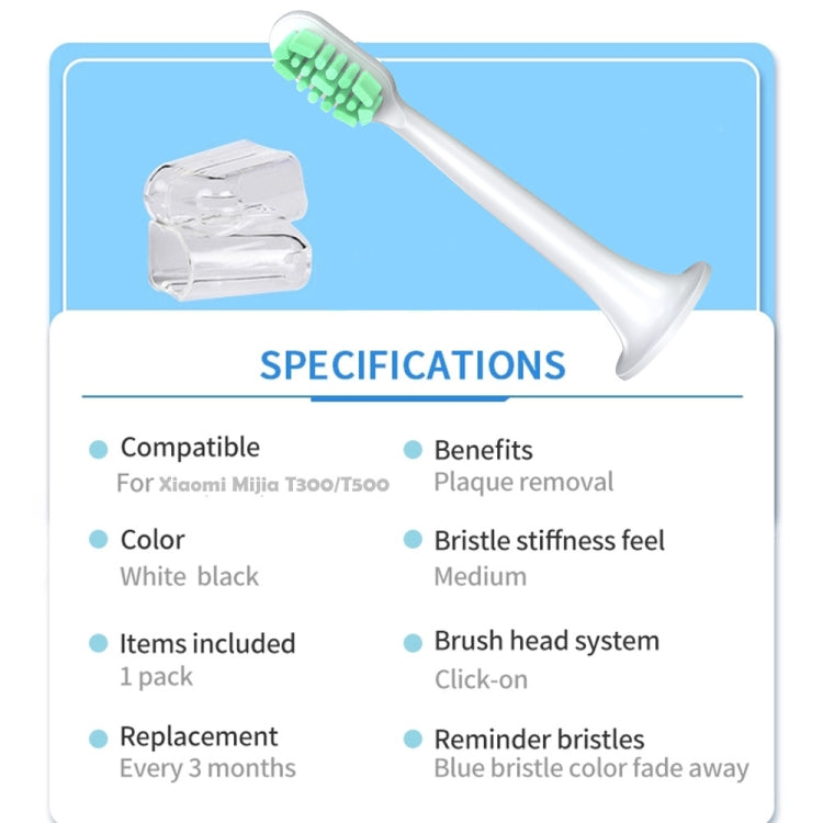 2 PCS For Xiaomi Mijia T300 T500 Electric Toothbrush Replacement Head(Green) - free shipping - PMC TechLife - Order now!