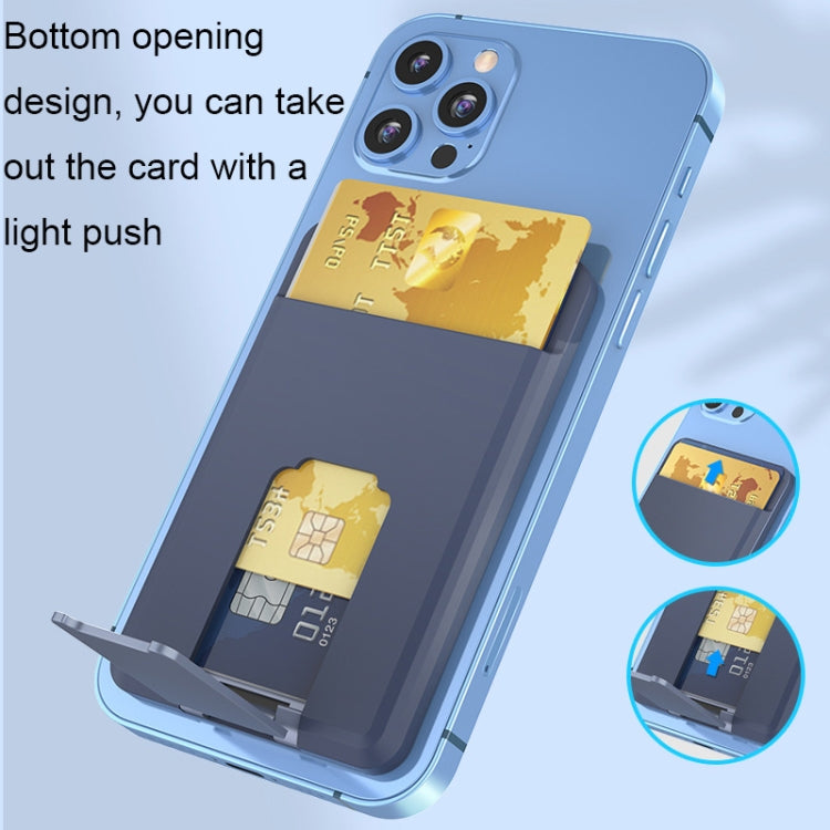 CY133H Silicone Magnetic Phone Holder with Card Holder Function(Midnight Blue) - Hand-Sticking Bracket by PMC TechLife | Online Shopping South Africa | PMC TechLife