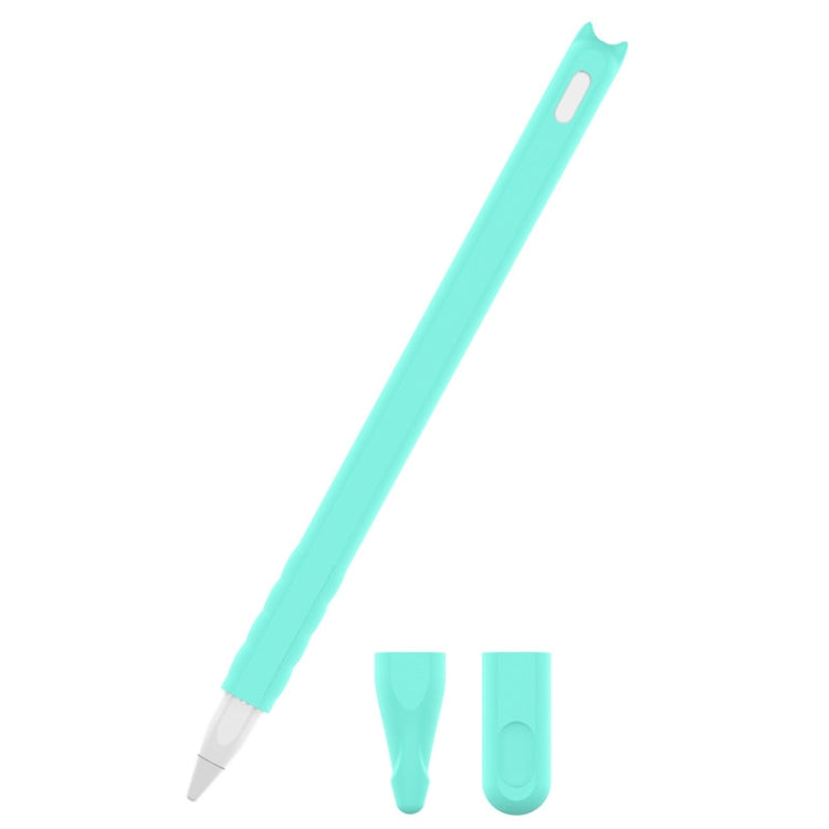 2 PCS Cartoon Touch Silicone Pen Case For Apple Pencil 2(Mint Green) - Pencil Accessories by PMC TechLife | Online Shopping South Africa | PMC TechLife