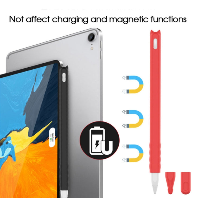 2 PCS Cartoon Touch Silicone Pen Case For Apple Pencil 2(White) - Pencil Accessories by PMC TechLife | Online Shopping South Africa | PMC TechLife