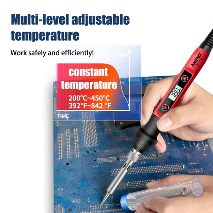 ANENG SL102 24pcs/set Digital Thermostat Household Constant Temperature Soldering Iron Set 60W Internal Heat Welding Tool Kit(EU Plug) - free shipping - PMC TechLife - Order now!