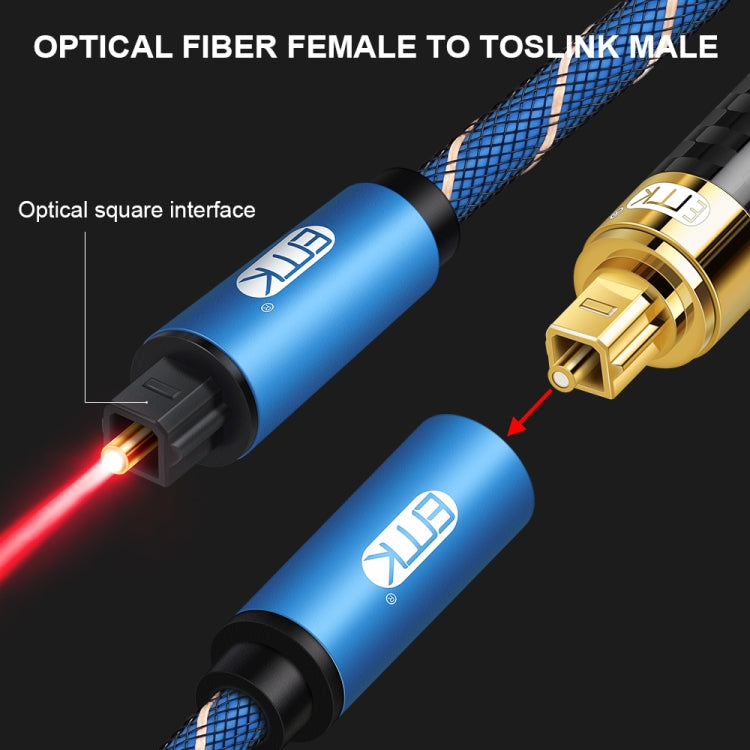 EMK Male To Female SPDIF Paired Digital Optical Audio Extension Cable, Cable Length: 3m (Blue) - free shipping - PMC TechLife - Order now!