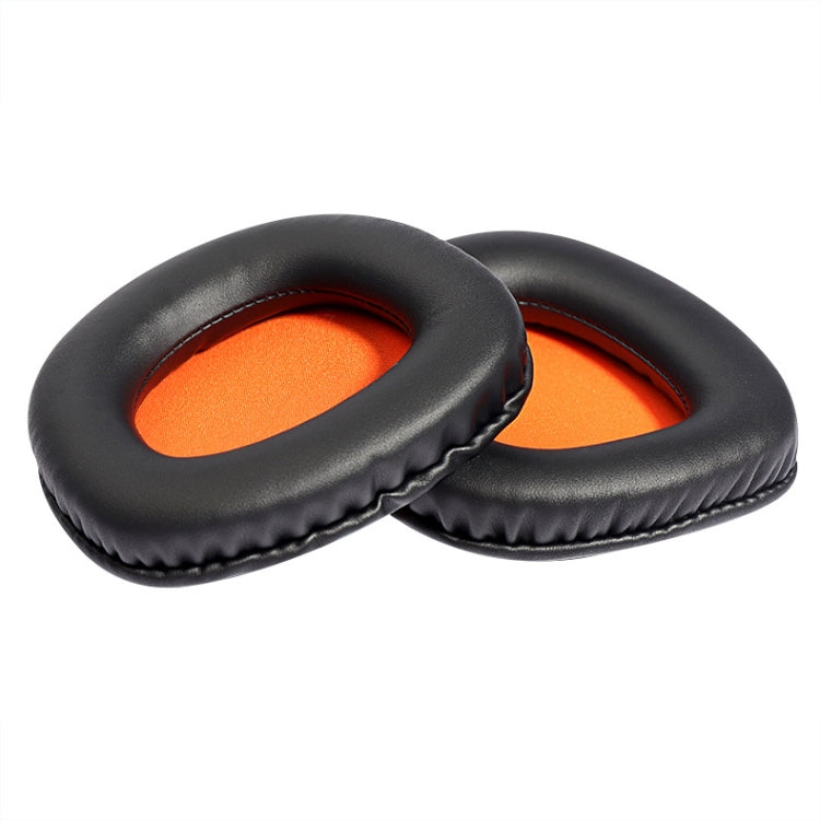 2 PCS Slow Rebound Sponge Headphone Cover Cushion For DAREU EH712/EH715(Black Orange Net) - Earmuff & Pad by PMC TechLife | Online Shopping South Africa | PMC TechLife