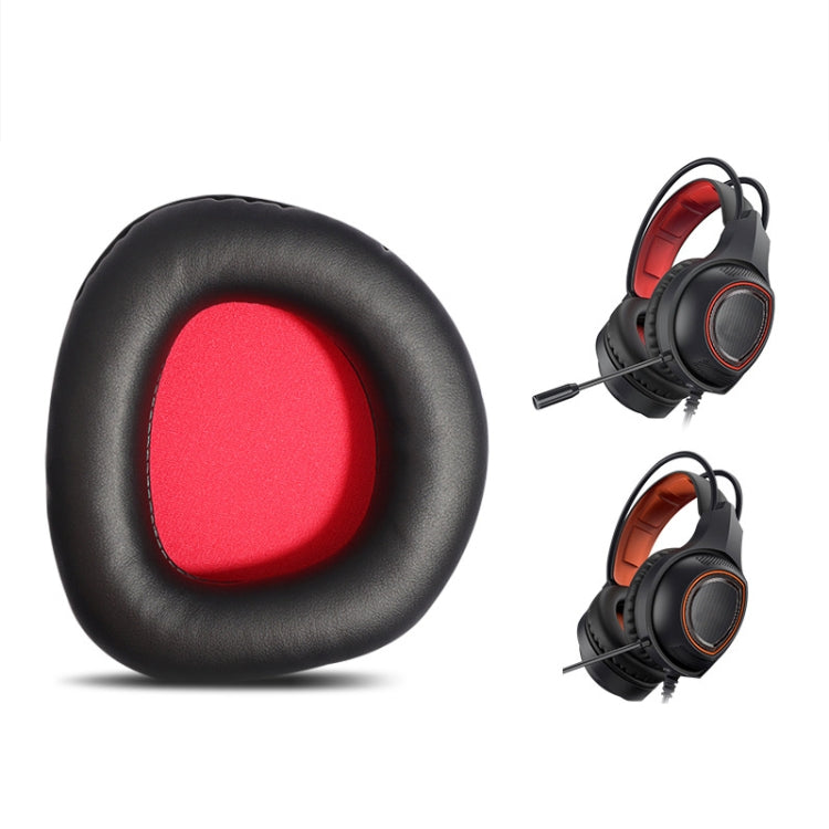 2 PCS Slow Rebound Sponge Headphone Cover Cushion For DAREU EH712/EH715(Black Orange Net) - Earmuff & Pad by PMC TechLife | Online Shopping South Africa | PMC TechLife