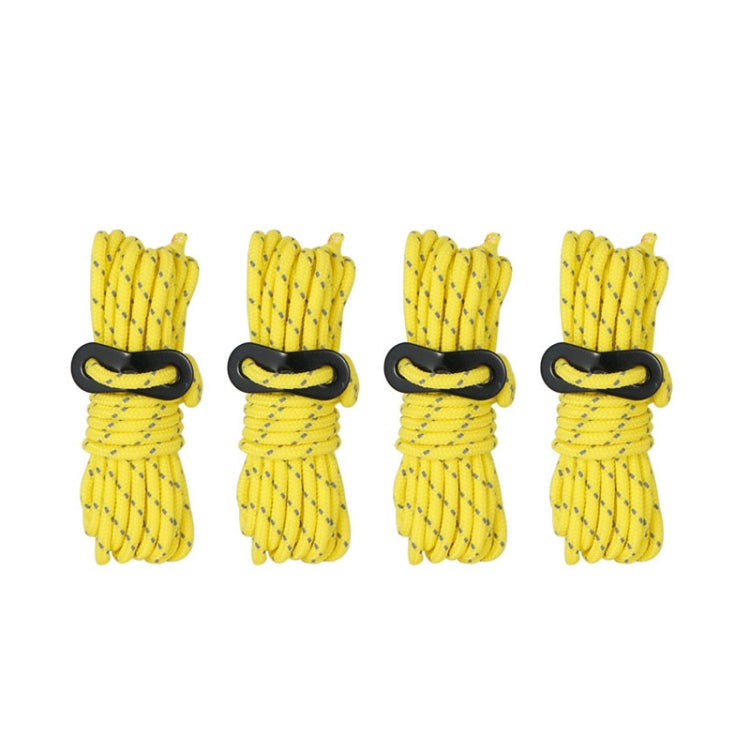 4 PCS / Set CLS Outdoor Camp Reflective Wind-Proof Camping Support Rod(Yellow) - Tents & Accessories by CLS | Online Shopping South Africa | PMC TechLife | Buy Now Pay Later Mobicred