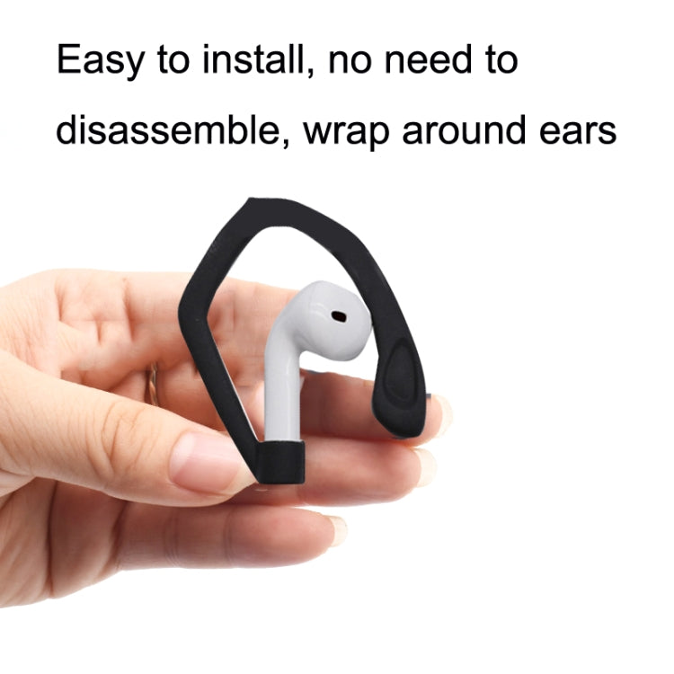 50PCS EG40 For Apple Airpods Pro Sports Wireless Bluetooth Earphone Silicone Non-slip Ear Hook(Black) - Anti-lost & Holder by PMC TechLife | Online Shopping South Africa | PMC TechLife | Buy Now Pay Later Mobicred