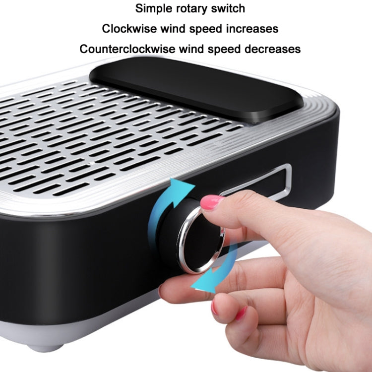 80W Wireless Rechargeable Nail Vacuum Cleaner, Specification: EU Plug (Black) - Nail Art Equipment by PMC TechLife | Online Shopping South Africa | PMC TechLife