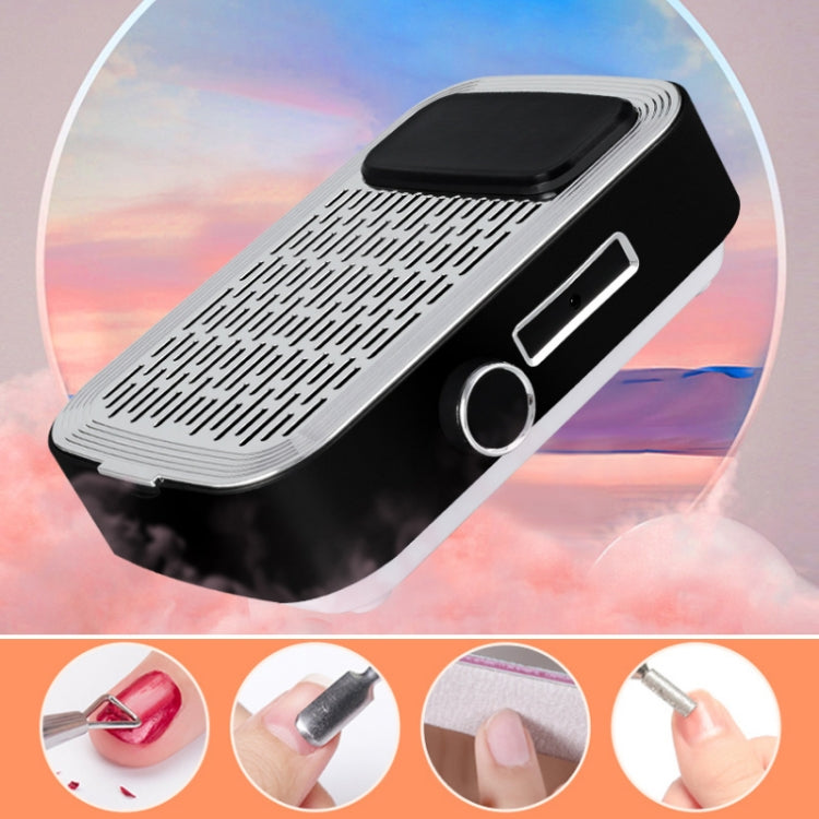 80W Wireless Rechargeable Nail Vacuum Cleaner, Specification: EU Plug (White) - Nail Art Equipment by PMC TechLife | Online Shopping South Africa | PMC TechLife