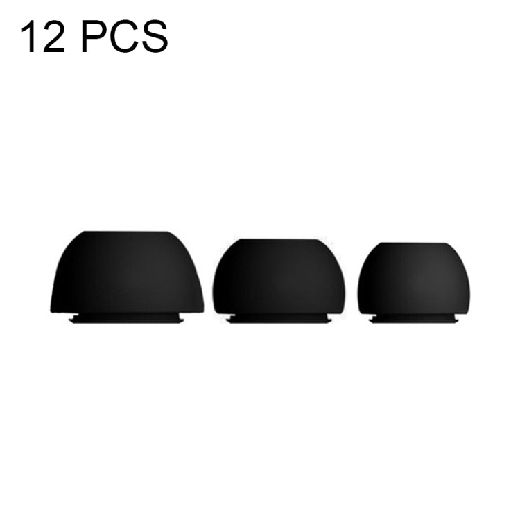 4 Sets / 12pcs In-Ear Headphones Silicone Earphone Earbud Case For AirPods Pro / Pro 2(Black) - Earmuff & Pad by PMC TechLife | Online Shopping South Africa | PMC TechLife | Buy Now Pay Later Mobicred