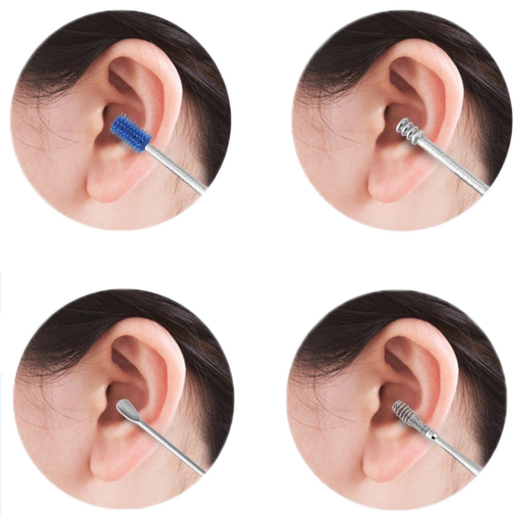 2 Packs Push-Pull Cylinder Storage Ear Scoop Set, Specification: 7 PCS/Set Black - Ear Care Tools by PMC TechLife | Online Shopping South Africa | PMC TechLife | Buy Now Pay Later Mobicred