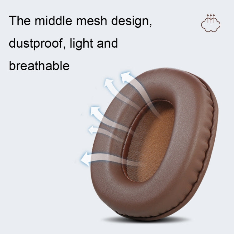 2 PCS Headset Sponge Earmuffs For SONY MDR-7506 / V6 / 900ST, Color: Brown Lambskin - Earmuff & Pad by PMC TechLife | Online Shopping South Africa | PMC TechLife
