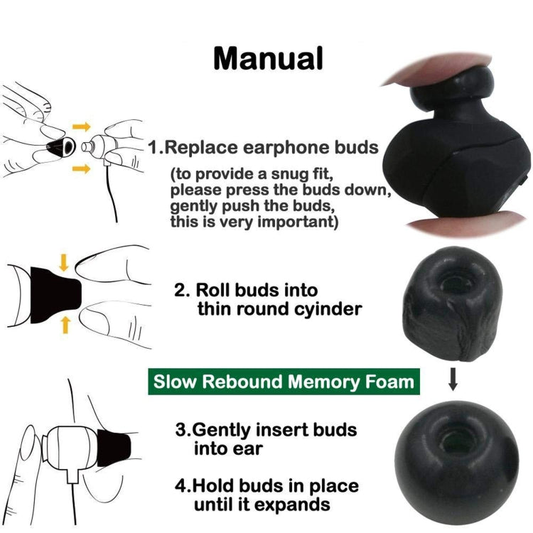 6 PCS Memory Foam Earplugs For TWS Jabra Elite 65T Sony WF-1000XM3 Real Wireless Headset Large - Anti-dust & Ear Caps by PMC TechLife | Online Shopping South Africa | PMC TechLife