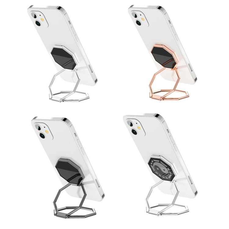 Metal Ring Buckle Live Rotating Magnetic Suction Car Desktop Tablet Folding Phone Bracket(Bagua Map) - Desktop Holder by PMC TechLife | Online Shopping South Africa | PMC TechLife