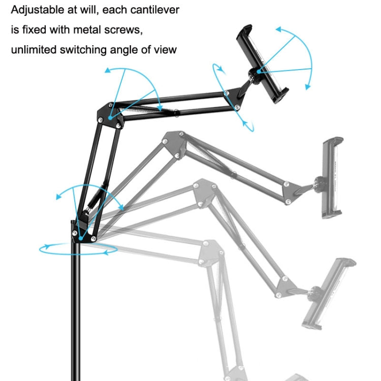 135cm Cantilever Floor Model Mobile Phone Live Broadcast Bedside Lifting Bracket - Lazy Bracket by PMC TechLife | Online Shopping South Africa | PMC TechLife