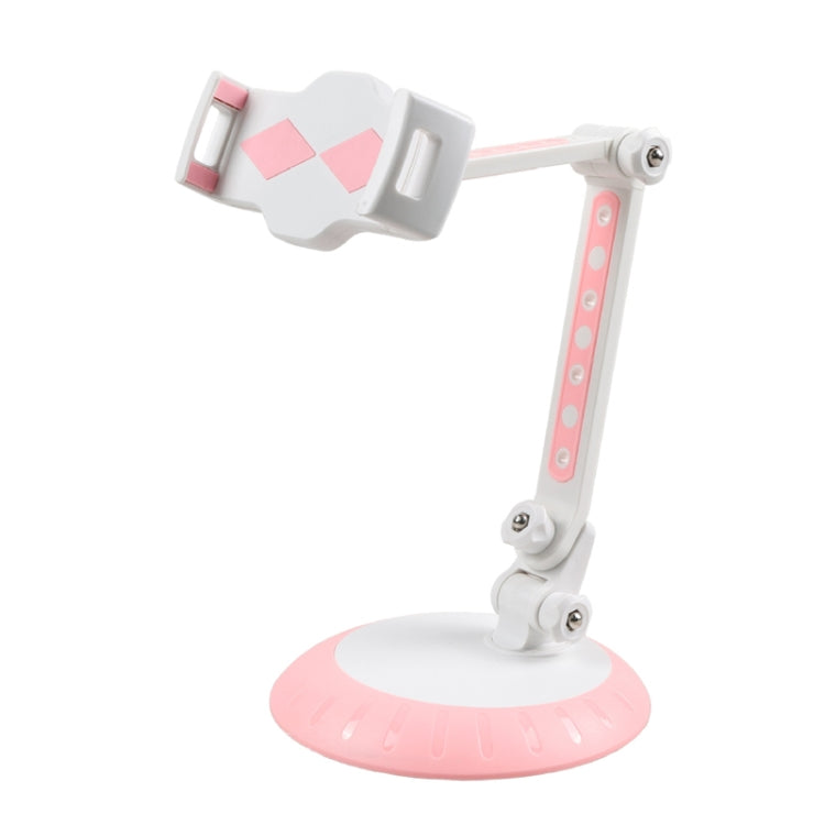 CJ-010 Rotating Desktop Tablet Bracket Foldable Online Learning Support Bracket(Pink White) - Desktop Holder by PMC TechLife | Online Shopping South Africa | PMC TechLife