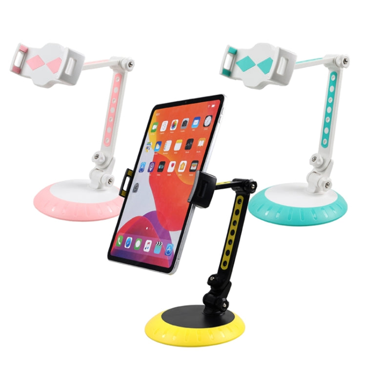 CJ-010 Rotating Desktop Tablet Bracket Foldable Online Learning Support Bracket(Pink White) - Desktop Holder by PMC TechLife | Online Shopping South Africa | PMC TechLife
