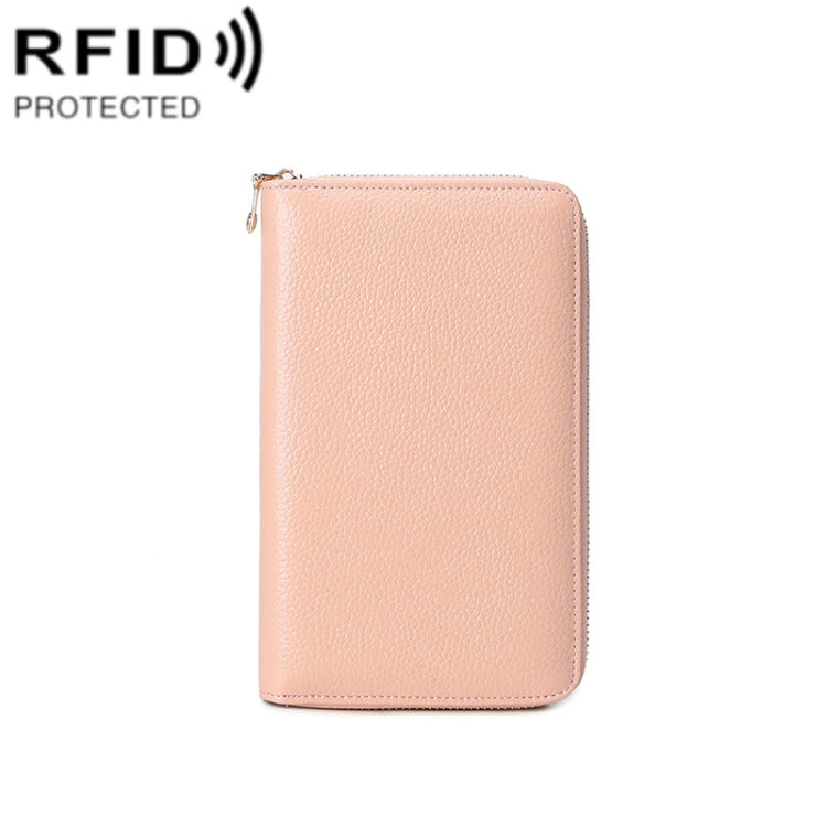 1659 RFID Anti-magnetic Anti-theft Passport Bag Document Bag Wallet(Baby Pink) - free shipping - PMC TechLife - Order now!
