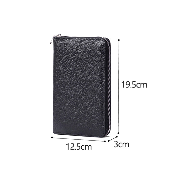 1659 RFID Anti-magnetic Anti-theft Passport Bag Document Bag Wallet(Brown) - free shipping - PMC TechLife - Order now!