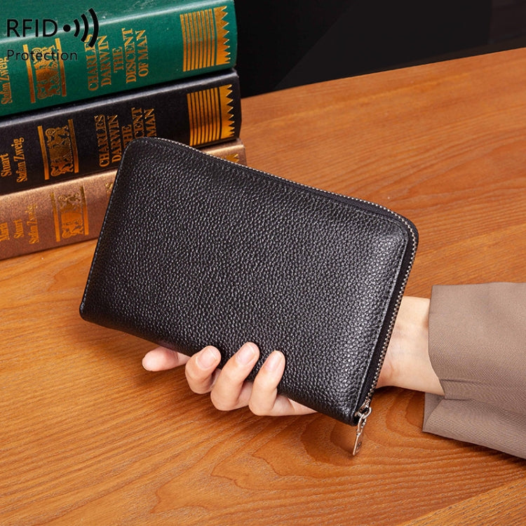 1659 RFID Anti-magnetic Anti-theft Passport Bag Document Bag Wallet(Linen Blue) - free shipping - PMC TechLife - Order now!