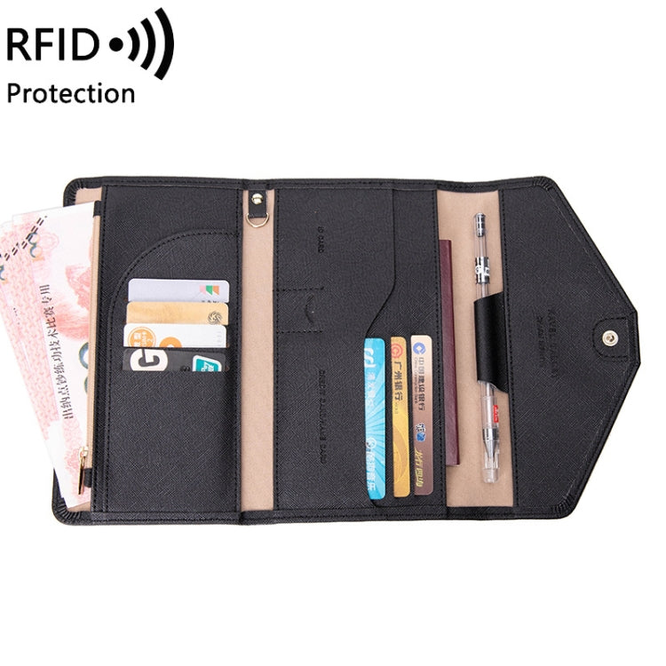 1655 RFID Anti-magnetic Anti-theft Passport Bag Document Bag Card Bag(Black) - free shipping - PMC TechLife - Order now!