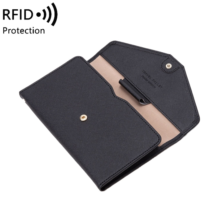 1655 RFID Anti-magnetic Anti-theft Passport Bag Document Bag Card Bag(Deep Blue) - Antimagnetic RFID Package by PMC TechLife | Online Shopping South Africa | PMC TechLife | Buy Now Pay Later Mobicred