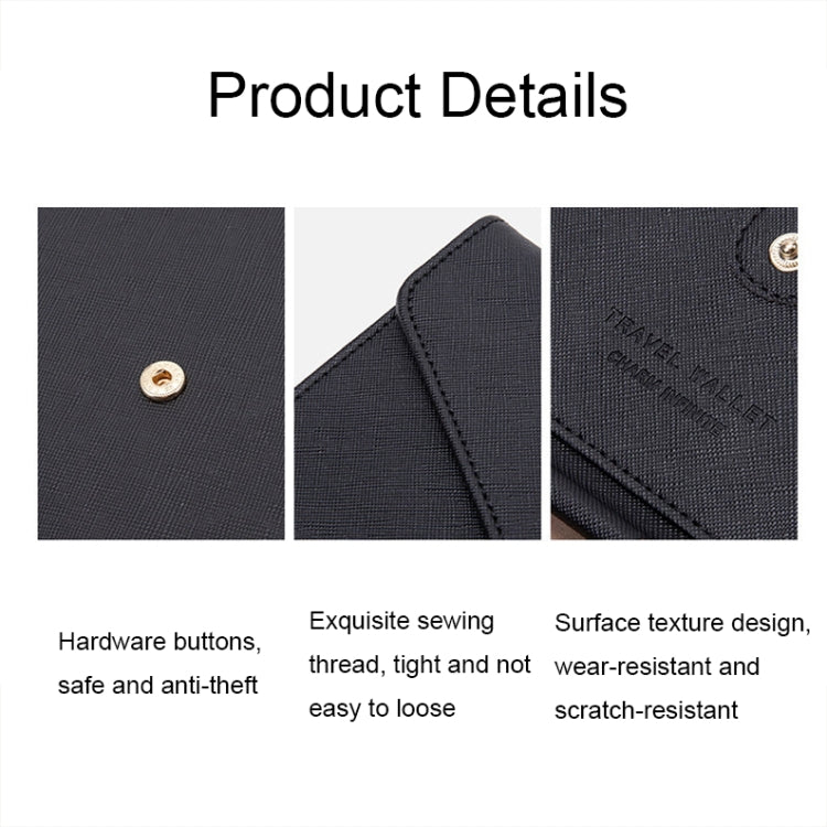 1655 RFID Anti-magnetic Anti-theft Passport Bag Document Bag Card Bag(Black) - free shipping - PMC TechLife - Order now!