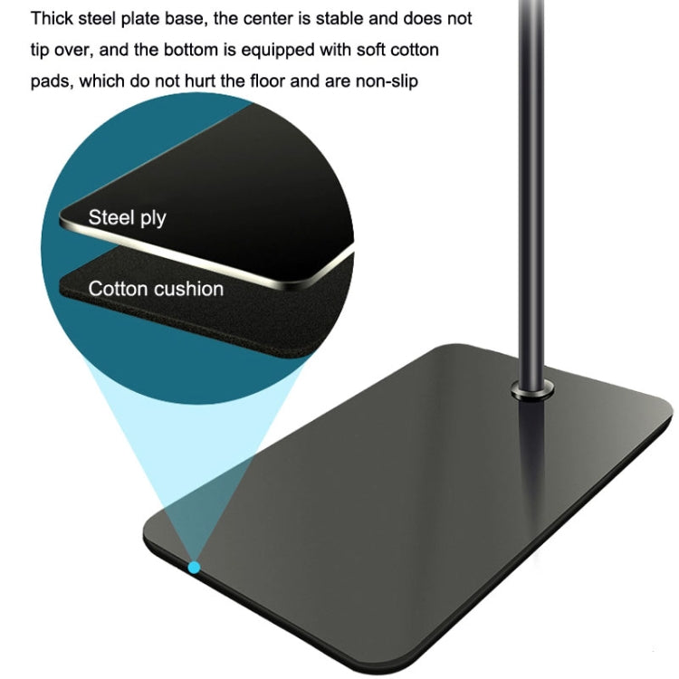 155cm Live Broadcast Bedside Cantilever Floor Bracket Phone Tablet Clip (Black) - Lazy Bracket by PMC TechLife | Online Shopping South Africa | PMC TechLife