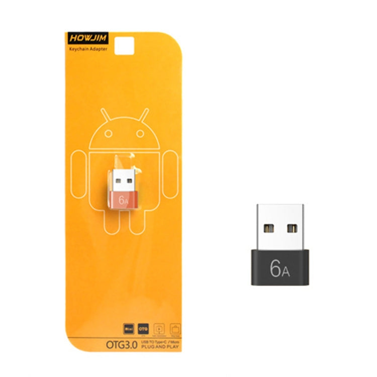 10 PCS HOWJIM HJ003 Type-C To USB3.0 Adapter Support Charging & Data Cable Transfer(Red) - Type-C Adapter by HOWJIM | Online Shopping South Africa | PMC TechLife | Buy Now Pay Later Mobicred