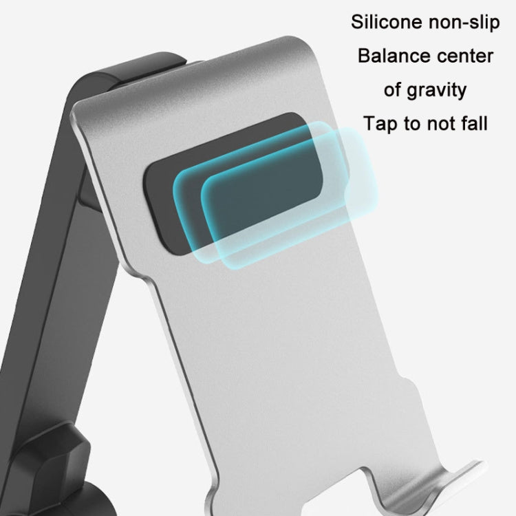 Portable Mobile Phone Tablet Desktop Stand, Color: Square Swivel Silver - Desktop Holder by PMC TechLife | Online Shopping South Africa | PMC TechLife