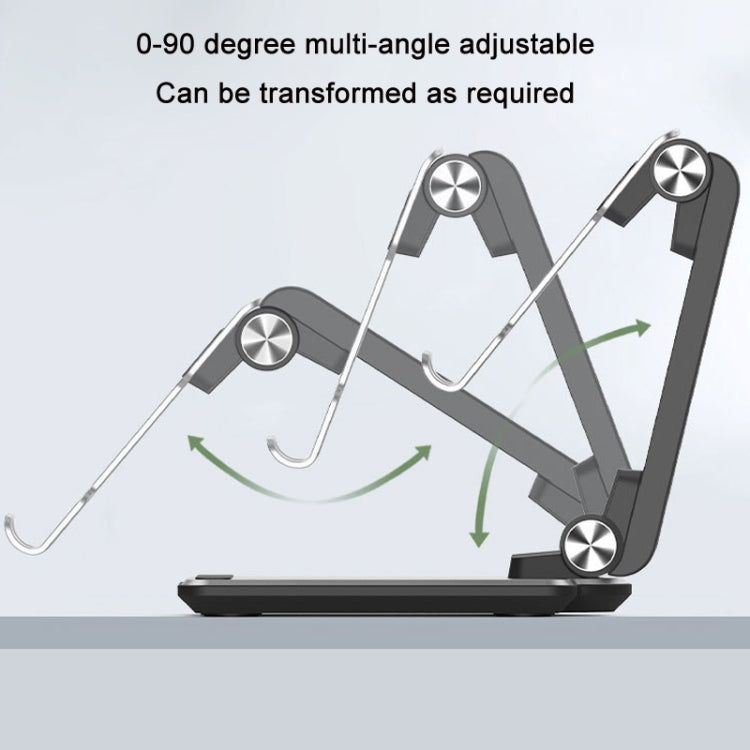Portable Mobile Phone Tablet Desktop Stand, Color: Square Swivel Silver - Desktop Holder by PMC TechLife | Online Shopping South Africa | PMC TechLife