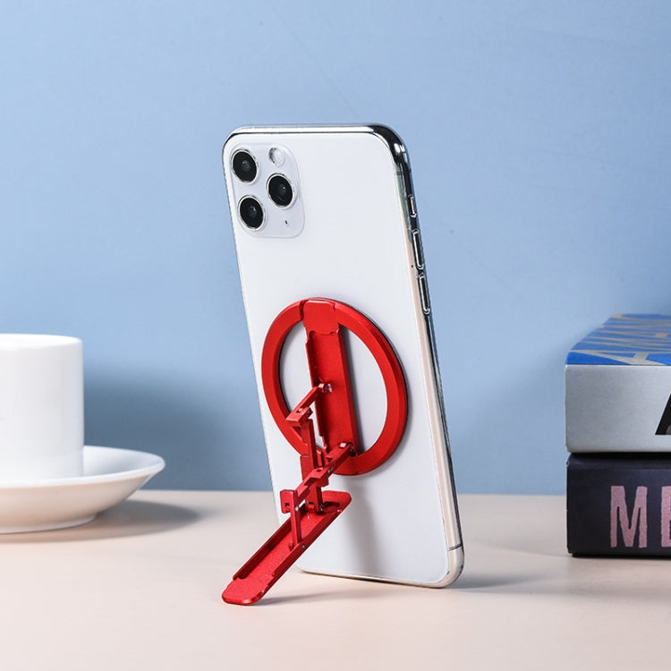 MagSafe Aluminum Alloy Magnetic Phone Holder(Red) - Desktop Holder by PMC TechLife | Online Shopping South Africa | PMC TechLife