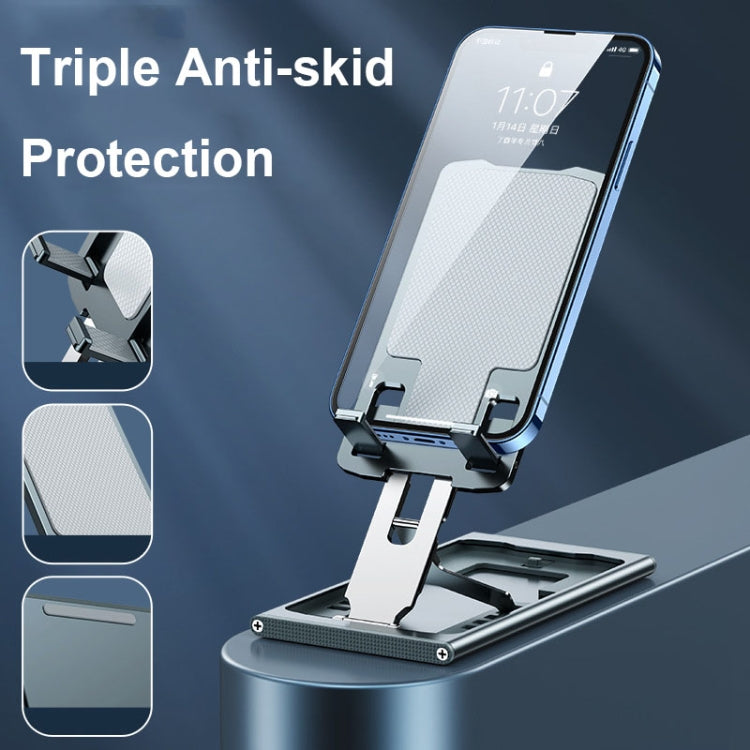028 Portable Foldable Aluminum Alloy Phone Live Holder(Blue) - Desktop Holder by PMC TechLife | Online Shopping South Africa | PMC TechLife