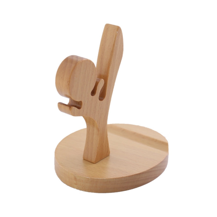 Wooden Mobile Phone Bracket Beech Lazy Mobile Phone Holder,Style: Kung Fu - Desktop Holder by PMC TechLife | Online Shopping South Africa | PMC TechLife